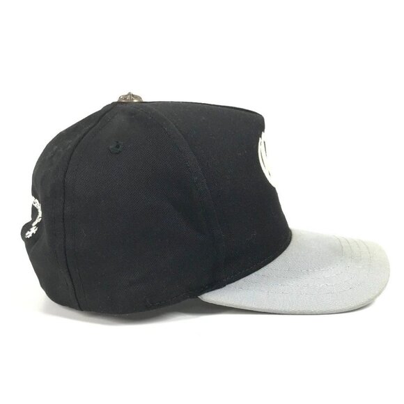 CHROME HEARTS CH logo Bicolor hat cap baseball cap cotton / polyester Black/gray - Picture 5 of 15